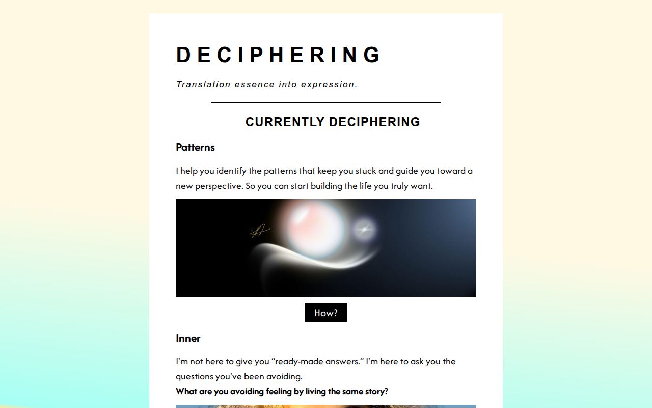 Carrd profile picture for @deciphering